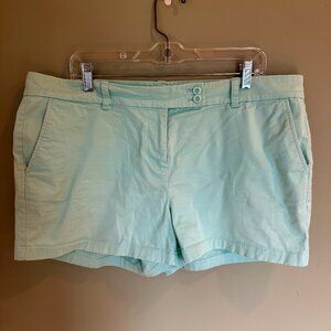 Vineyard Vines Women's Mint Green Shorts Size 16 Cotton/Spandex Preppy Casual